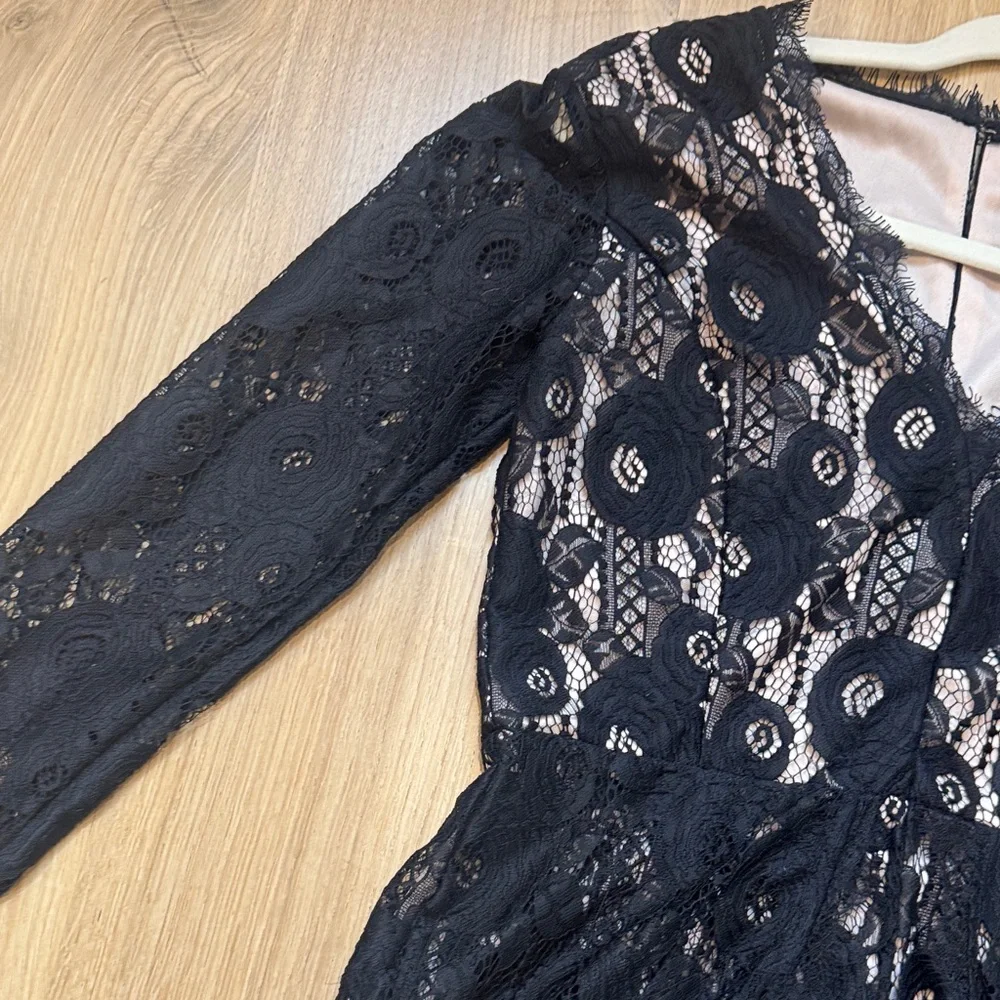 Francesca's Collections Black Lace Jumpsuit - Picture 4 of 9